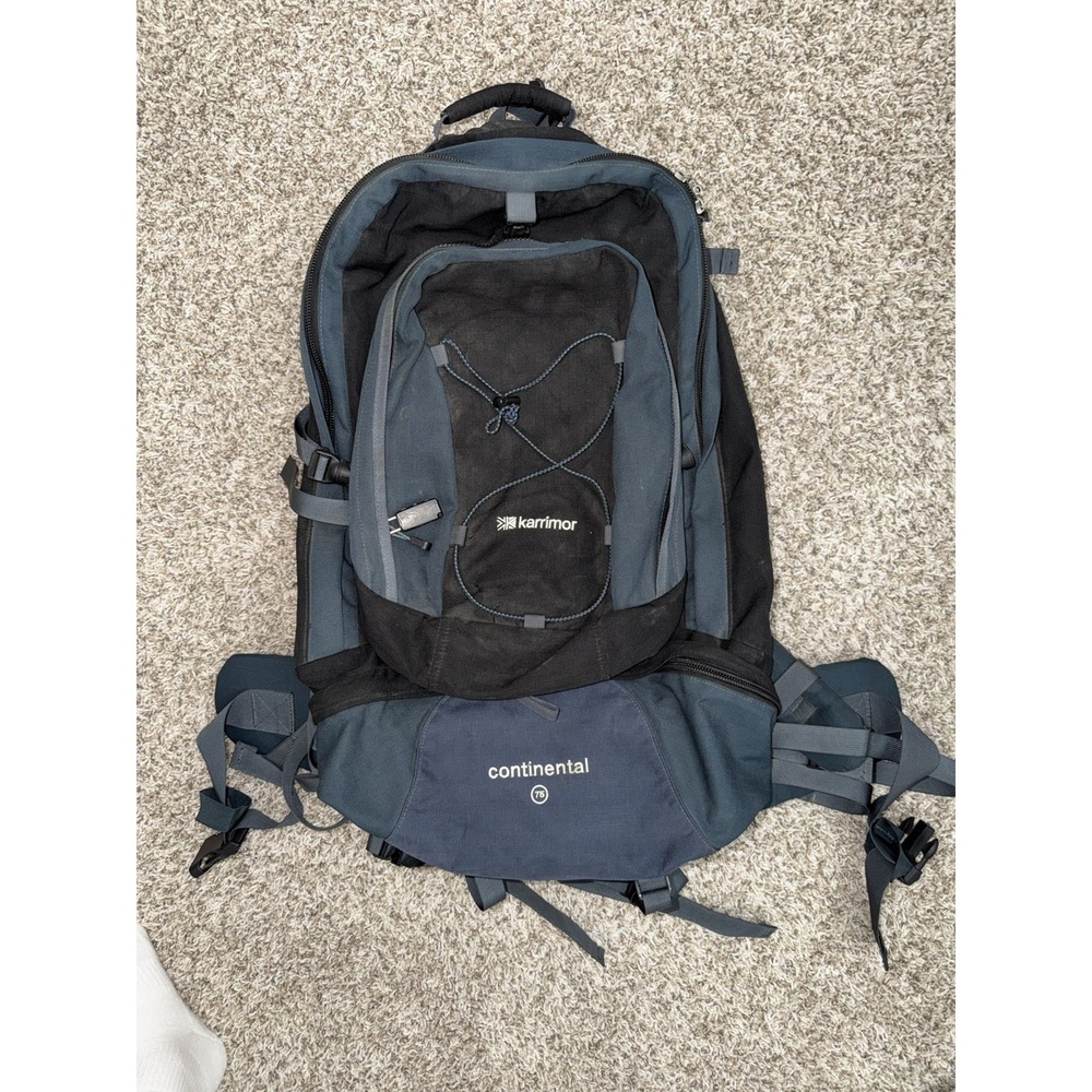 Karrimor Continental 75 L Hiking Backpack Black Blue GREAT CONDITION RARE‎
